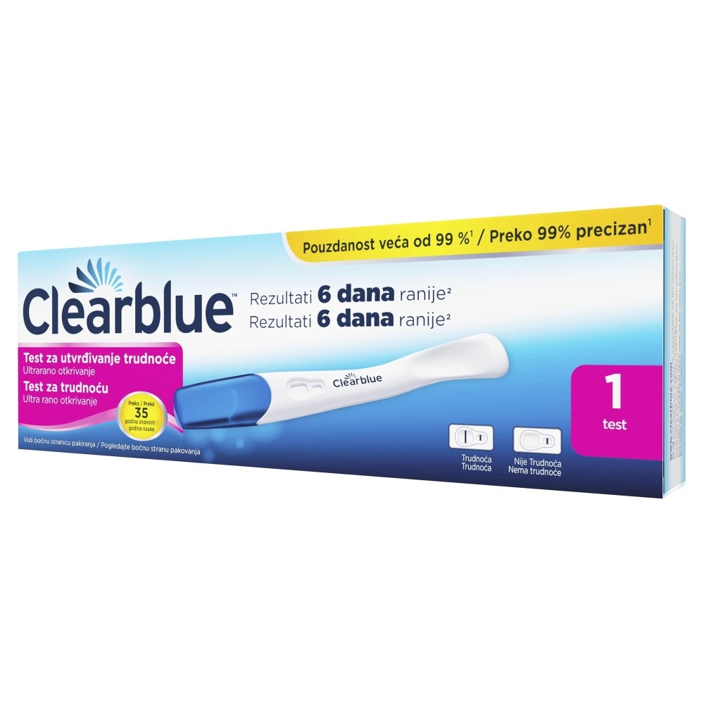 Clearblue rani test za utvrđivanje trudnoće 1 kom Akcija u trgovini Dm