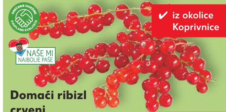 Domaći ribizl crveni 125 g - Akcija u trgovini Kaufland