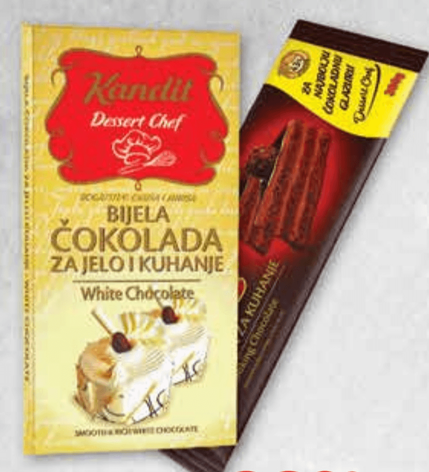 Kandit Dessert Chef čokolada za jelo i kuhanje 300 g, 200 g Akcija u trgovini Ribola