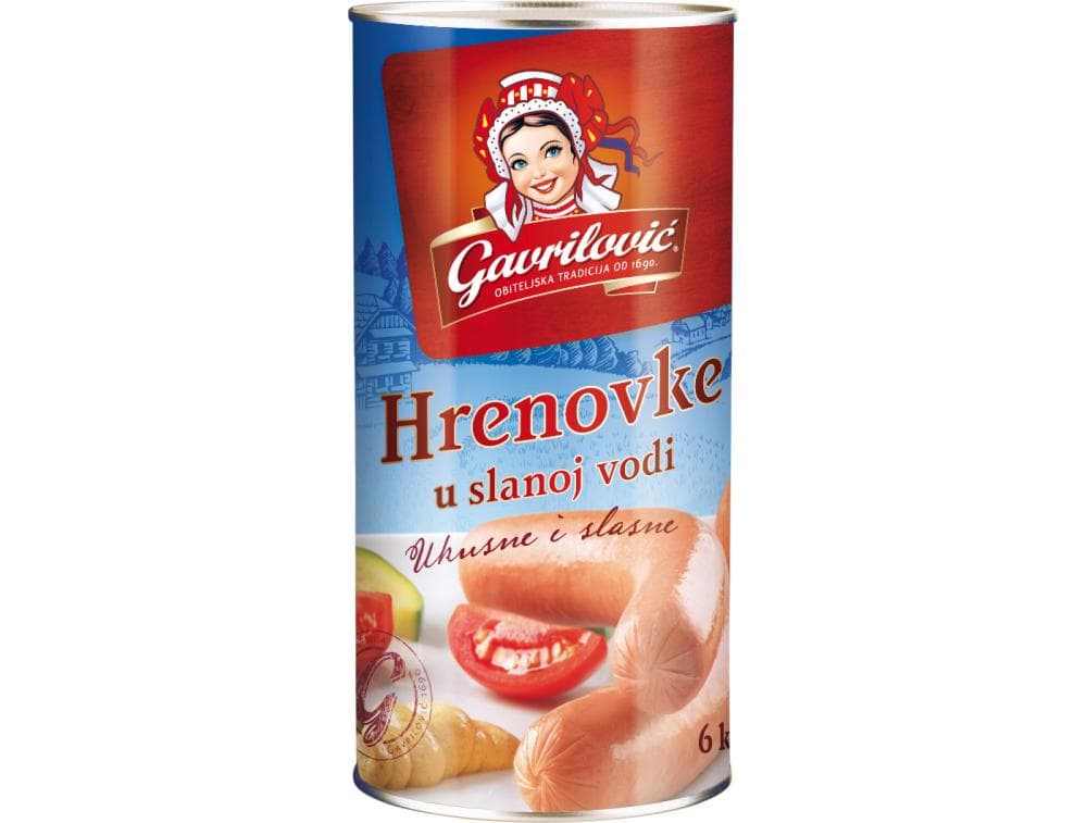 Gavrilović Hrenovke 570 g Akcija u trgovini Tommy