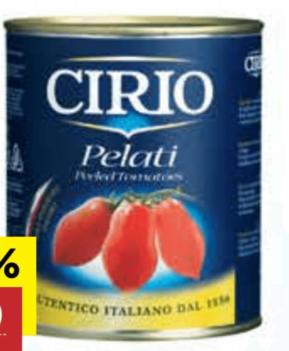 Cirio Pelati rajčice 800 g, ocijeđena masa: 500 g Akcija u trgovini Ribola
