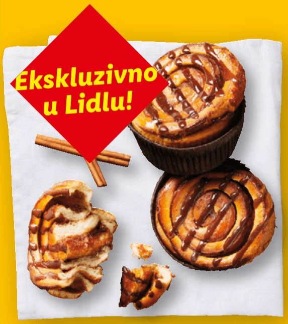 Cimet rolica s čokoladnim preljevom 95 g Akcija u trgovini Lidl