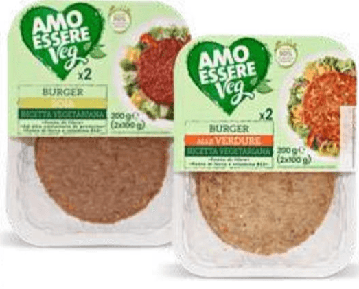 Burger od povrća/soje 200 g AMO ESSERE Veg Akcija u trgovini Eurospin