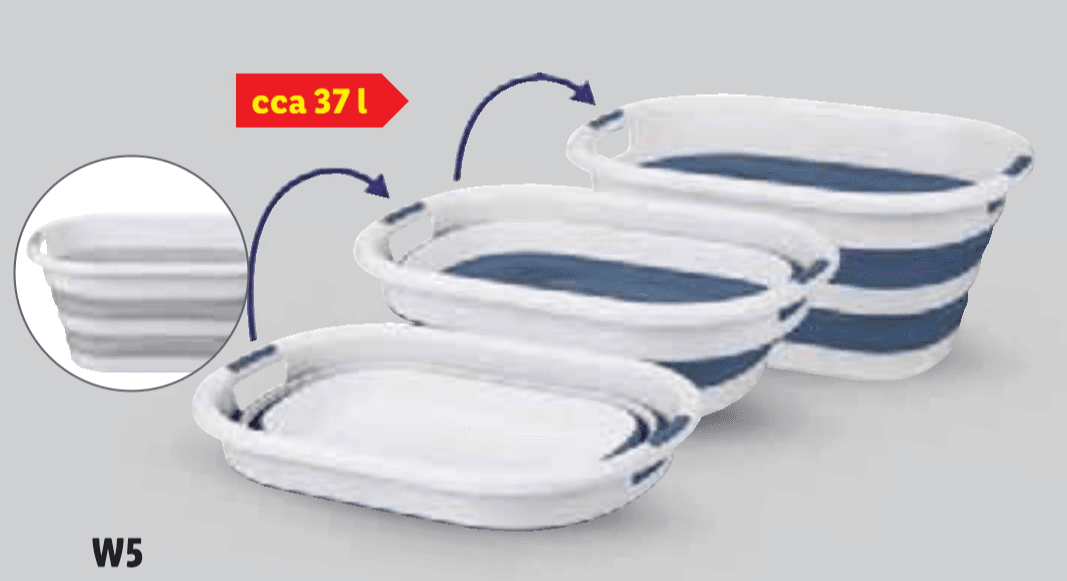 W5 Sklopiva košara za rublje Akcija u trgovini Lidl