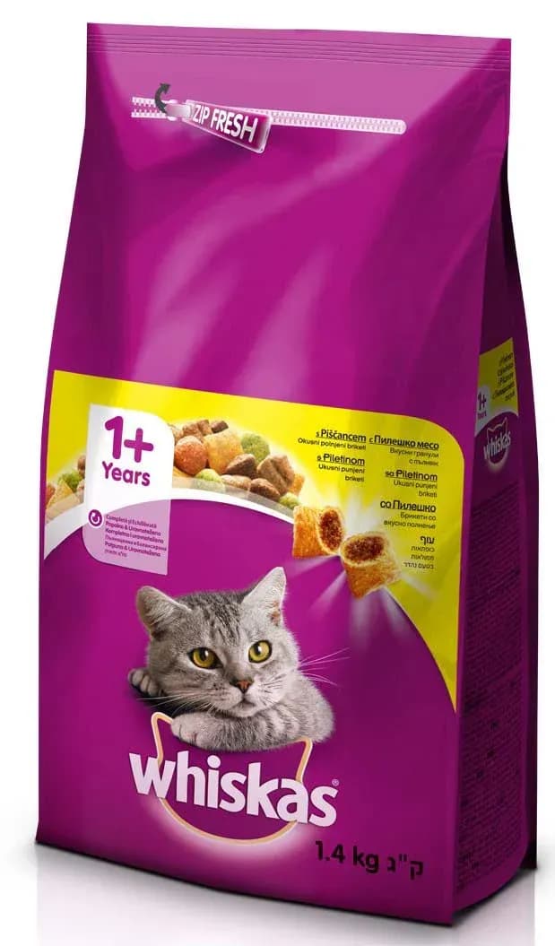 Hrana za mačke Whiskas 1,4 kg Akcija u trgovini Spar