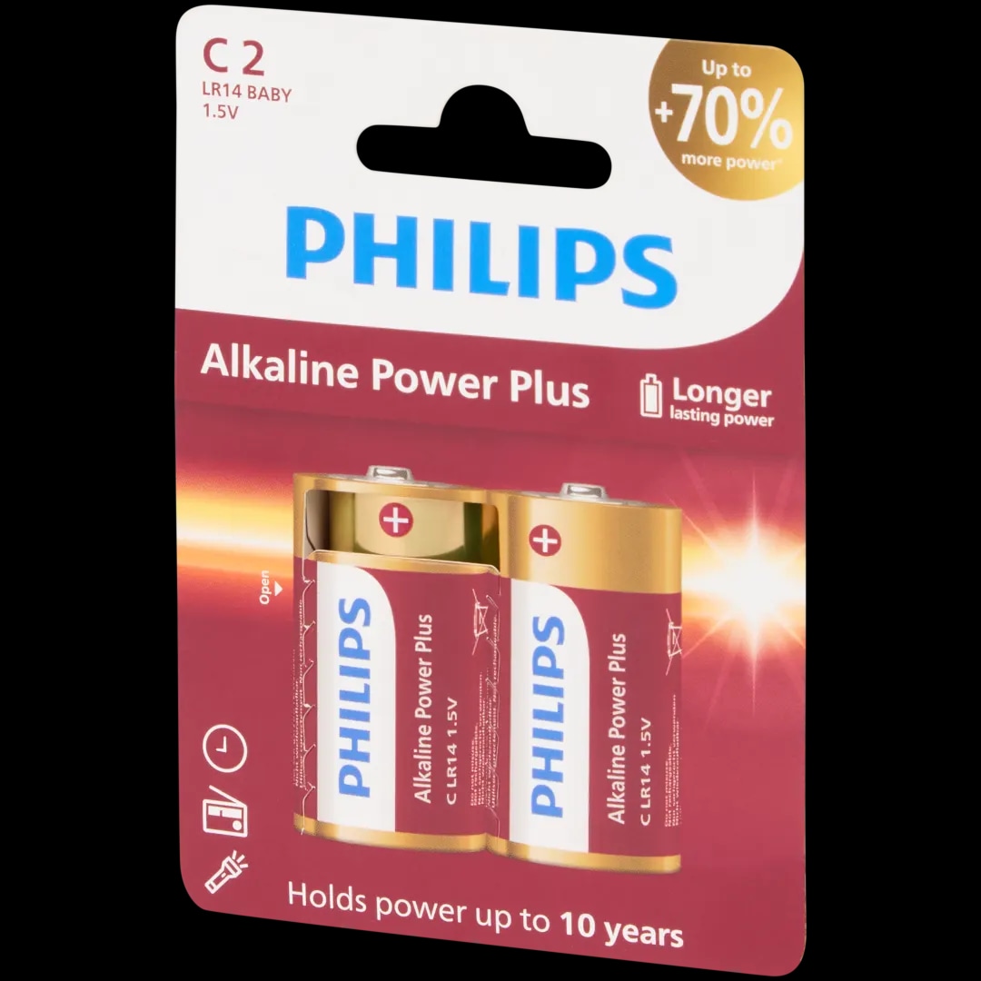 Philips Alkaline Power Plus C baterije 2 kom Akcija u trgovini Action