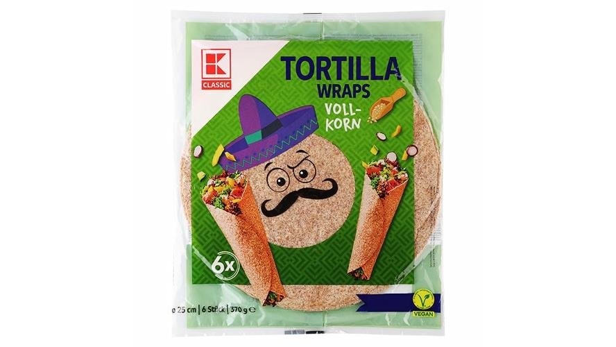 Integralne tortilje 6/1, 370 g K Classic - Akcija u trgovini Kaufland
