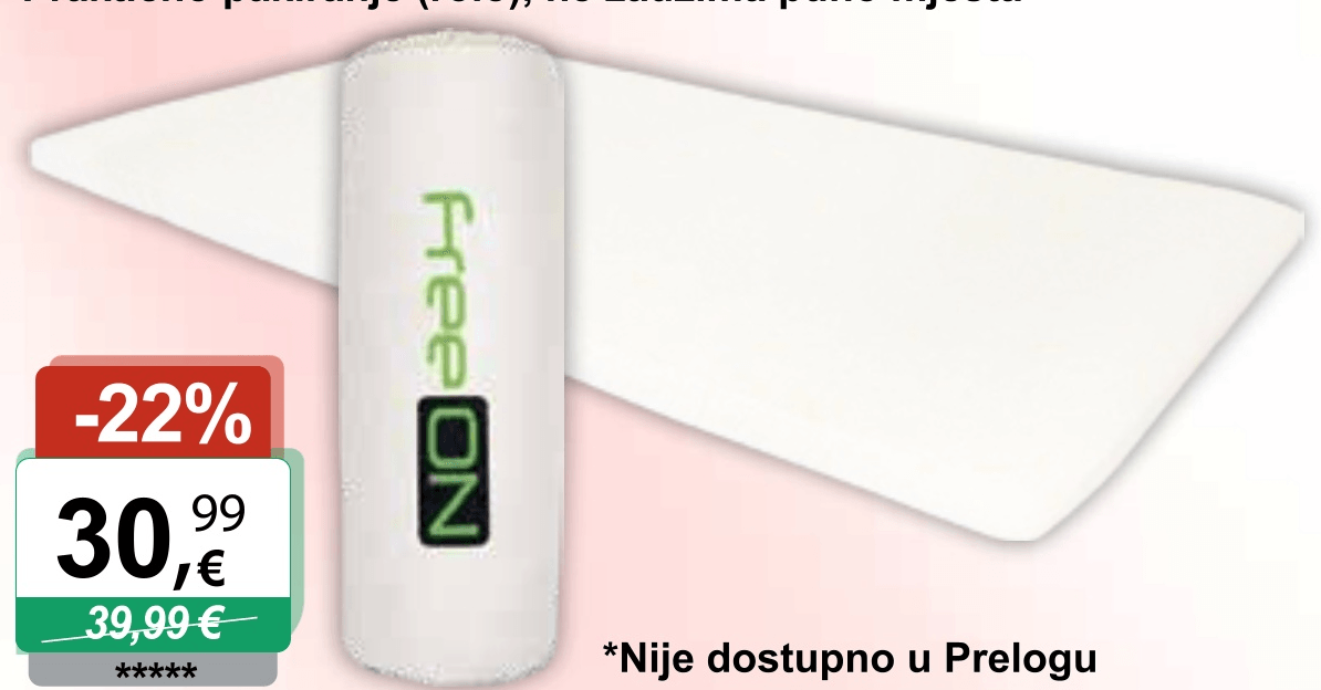 Madrac za prijenosni krevetić Freeon 120×60 cm - Akcija u trgovini KTC