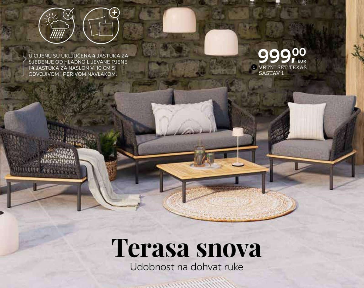 Vrtni set Texas Ambia Garden Akcija u trgovini Lesnina