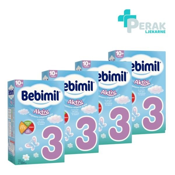 BEBIMIL Junior 3 ili Aktiv 4 mliječna hrana 500 g - Akcija u trgovini Mueller