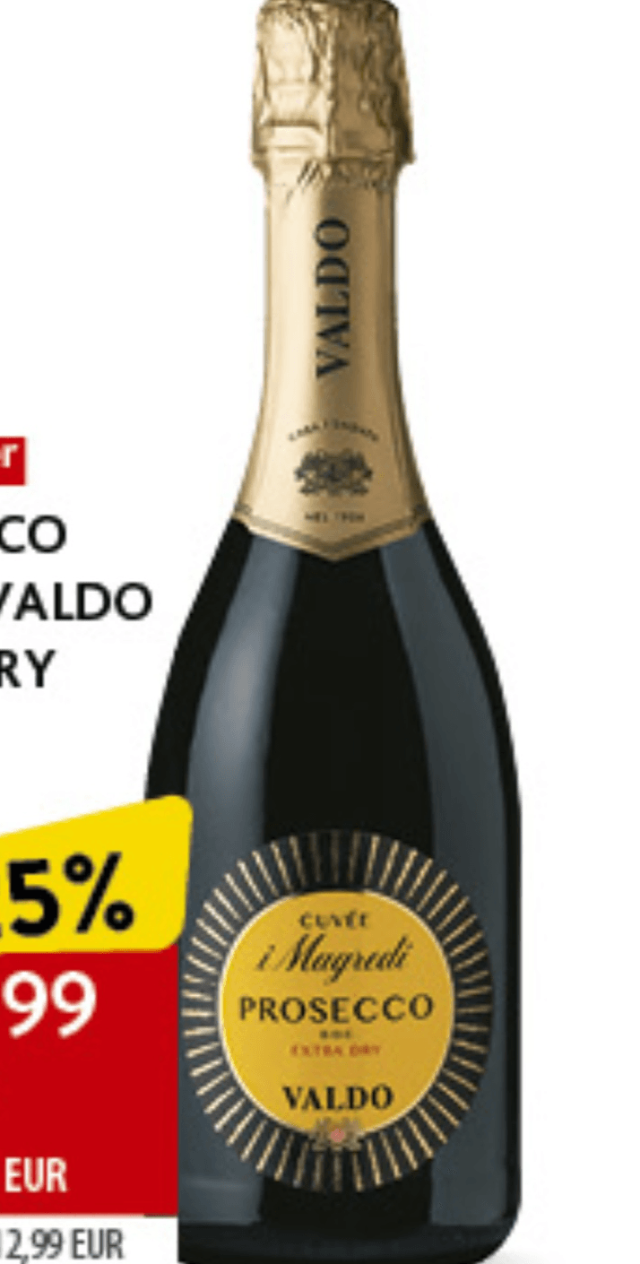 Prosecco Cuvee Valdo DOC Edry 0.75l - Akcija u trgovini Konzum