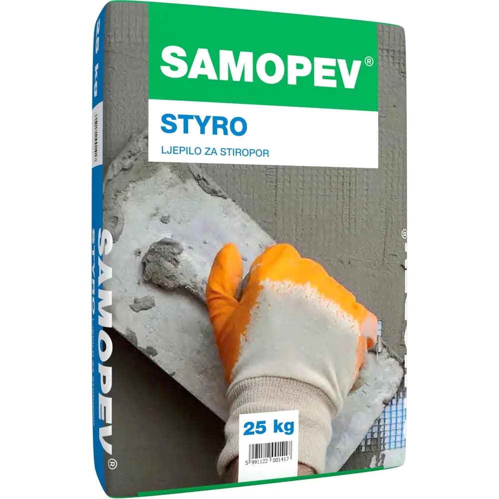 Samopev Styro ljepilo za fasadu 25 kg Akcija u trgovini Pevex