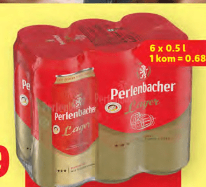 Perlenbacher Pivo lager 6 x 0.5 l Akcija u trgovini Lidl