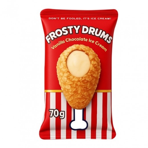 Frosty Drums sladoled vanilija 70 g Akcija u trgovini Kaufland