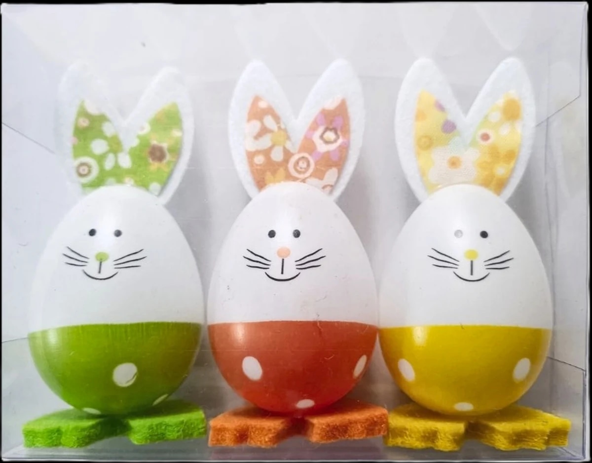 Uskrsna dekoracija jaja zečići 3 kom. - Akcija u trgovini Dm