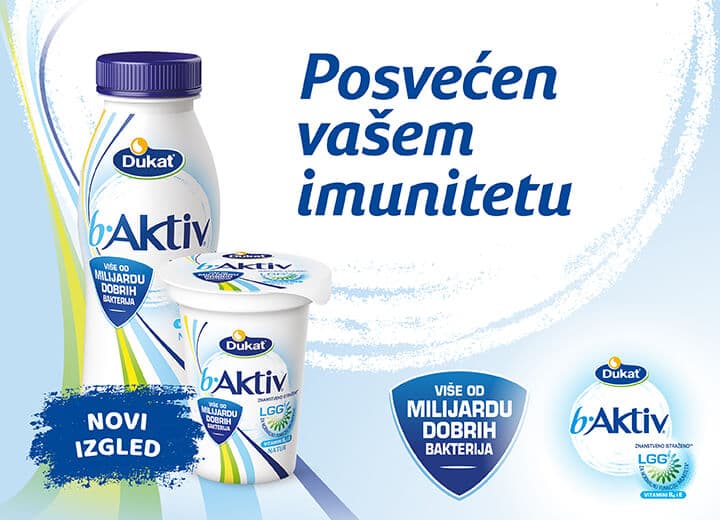 Jogurt b-Aktiv LGG 3 x 150 g Dukat Akcija u trgovini Ultra
