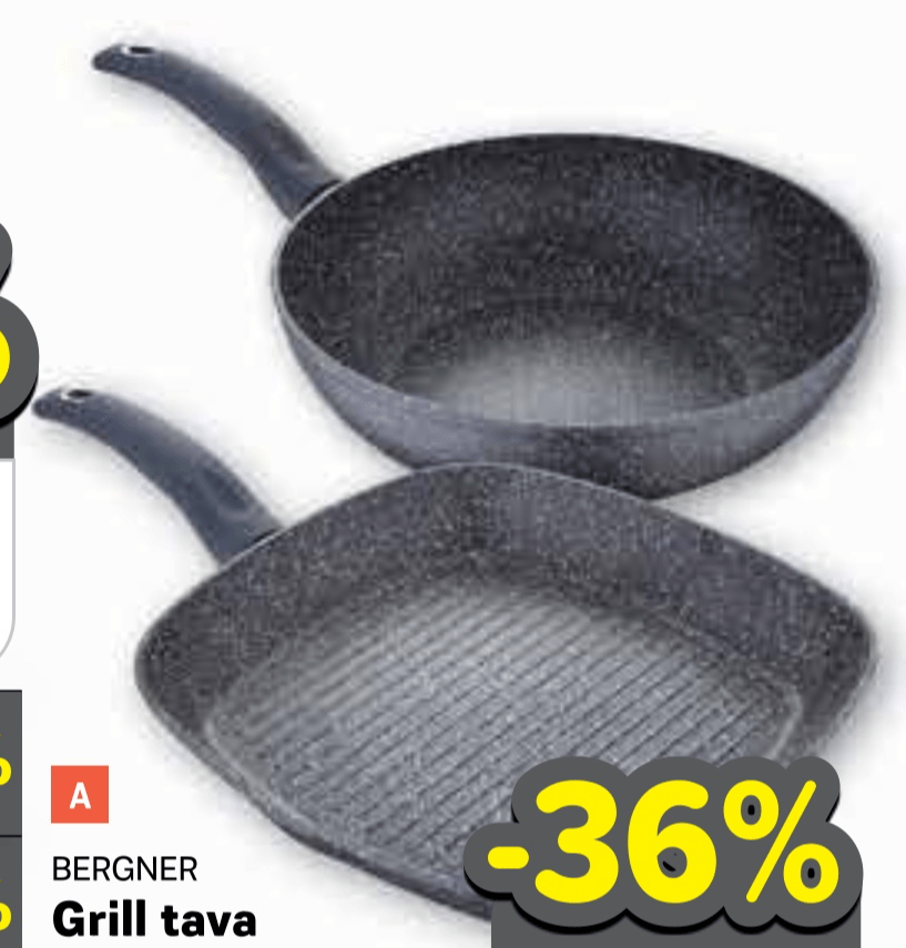 Bergner Grill tava / wok tava 28 cm / 28x28 cm - Akcija u trgovini Plodine