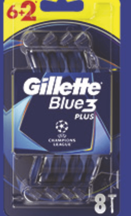 Gillette Blue 3 brijač 8 kom - Akcija u trgovini Konzum