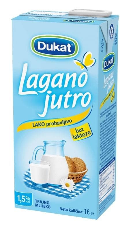 Dukat Lagano jutro mlijeko 1,5% m.m. 1 L Akcija u trgovini NTL