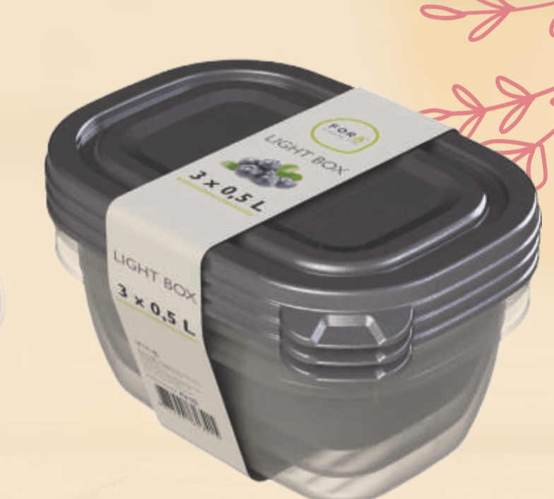 Posuda za hranu 1 set, 3 kom LIGHT BOX - Akcija u trgovini Tommy