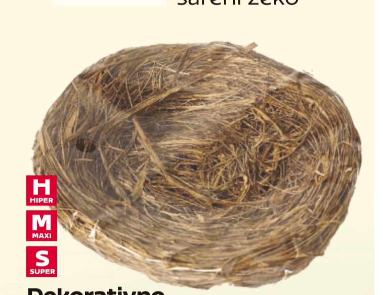 Dekorativno gnijezdo 1 kom - Akcija u trgovini Tommy