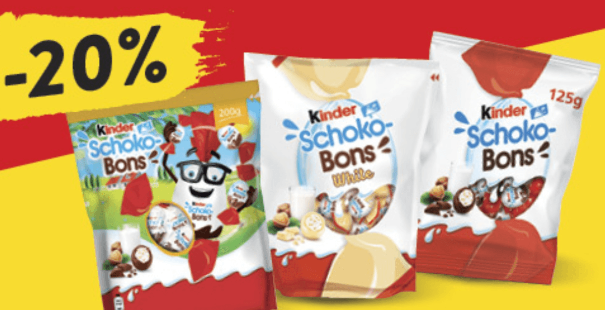 Odabrani Kinder Schoko Bons proizvodi - Akcija u trgovini Konzum