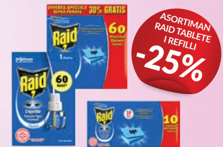 Raid tablete i refilli - Akcija u trgovini Bakmaz