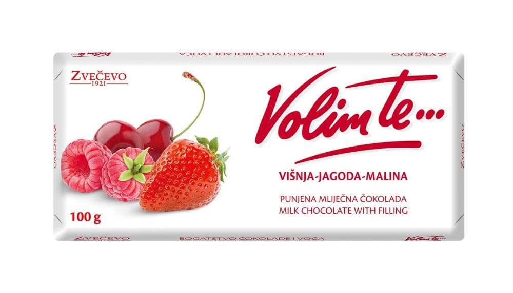 Samo ti jagoda / Volim te jagoda malina čokolada 100 g Akcija u trgovini Bakmaz