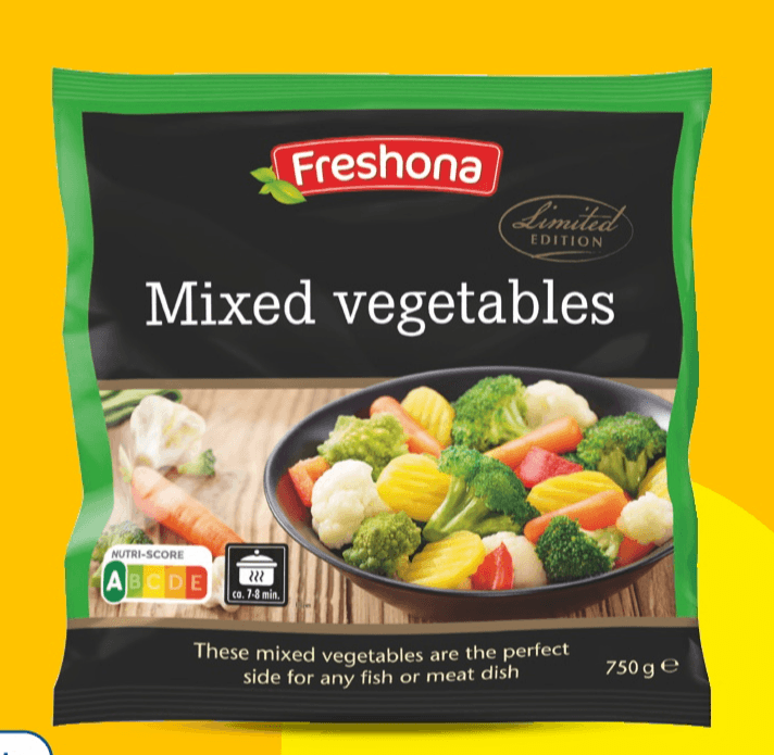 FRESHONA Blagdanska mješavina povrća Mixed vegetables 750 g - Akcija u trgovini Lidl