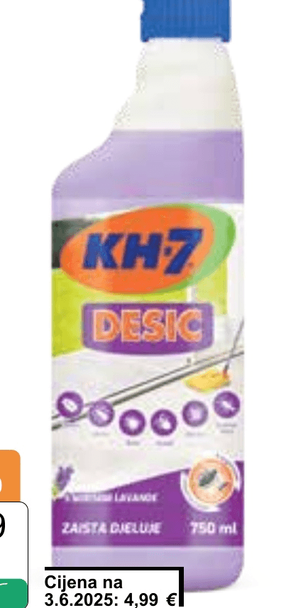 Insekticid sredstvo za čišćenje podova KH7 750 ml - Akcija u trgovini KTC