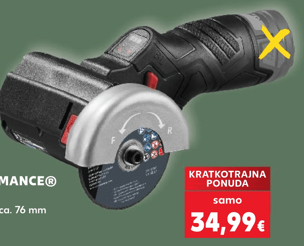 PARKSIDE PERFORMANCE® Aku kutna brusilica Akcija u trgovini Kaufland
