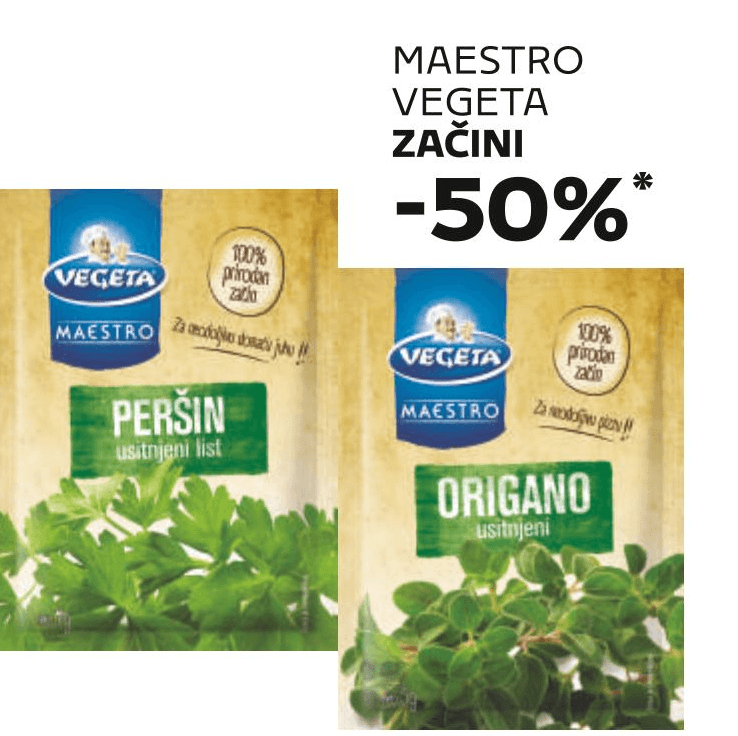 Vegeta Maestro začin 5 g, 7 g Akcija u trgovini Studenac