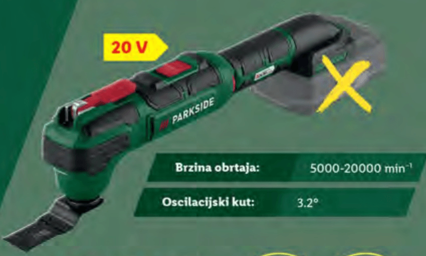 Parkside aku višenamjenski alat Akcija u trgovini Lidl