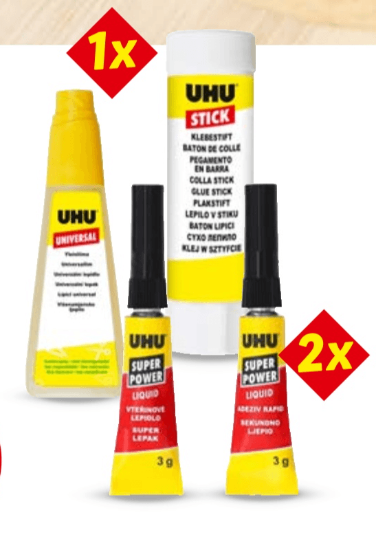 UHU Ljepilo 1 kom - Akcija u trgovini Lidl