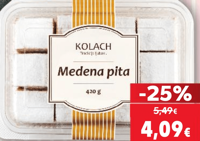 KOLACH Medena pita 420 g - Akcija u trgovini Kaufland