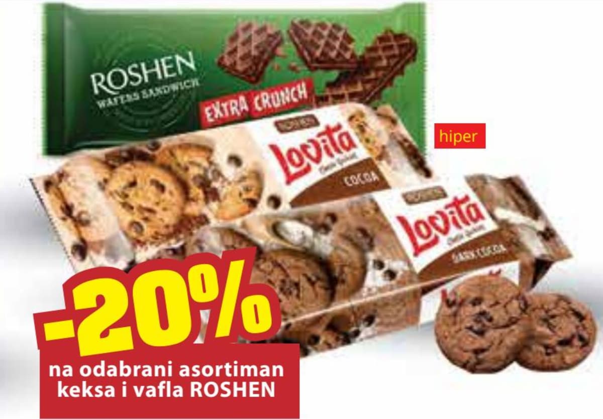 Roshen vafli Akcija u trgovini Ribola