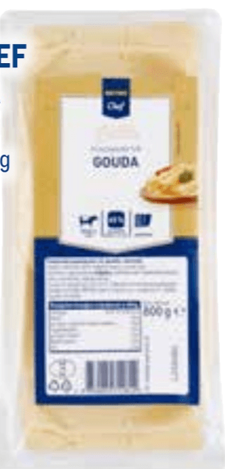 Metro Chef Sir Gouda rezana 800 g Akcija u trgovini Metro
