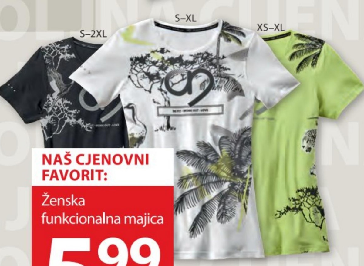 Ženska funkcionalna majica - Akcija u trgovini NKD