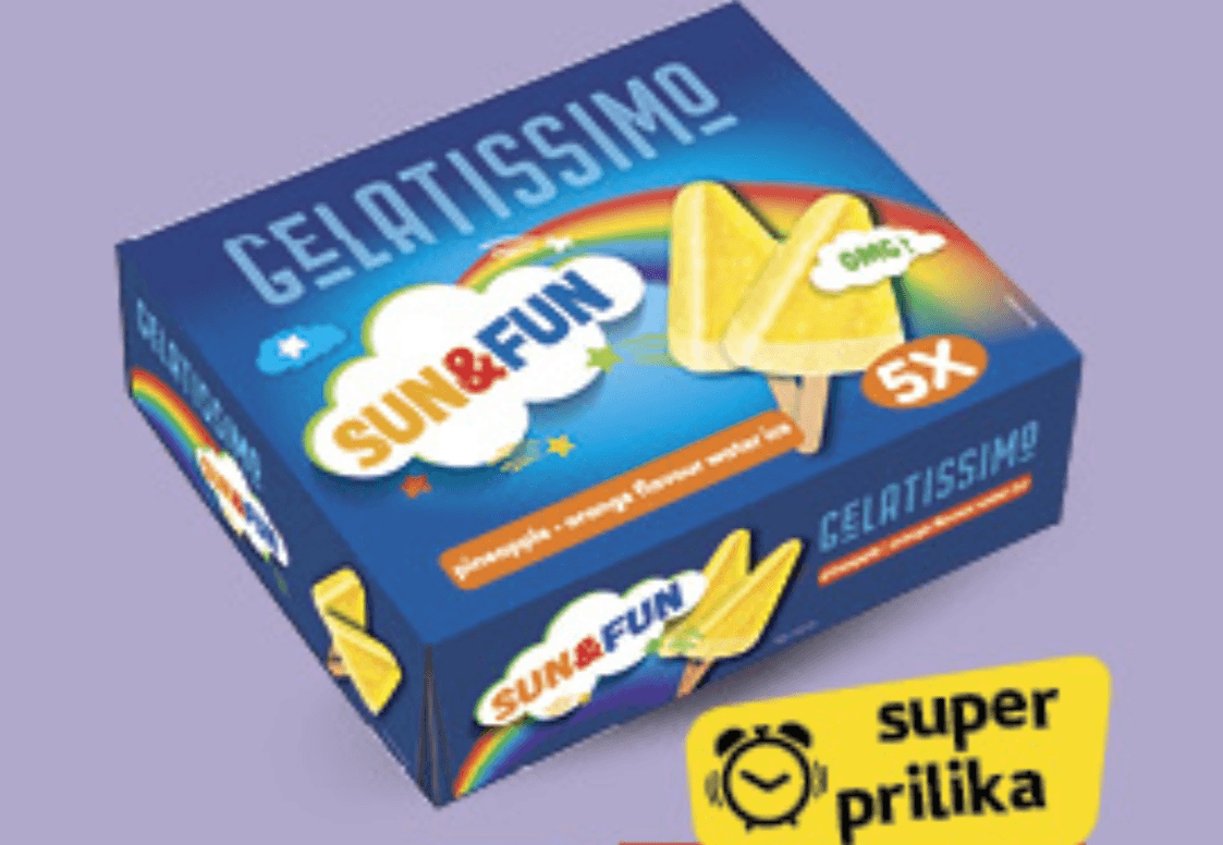 Gelatissimo sladoled Sun&Fun 1650ml - Akcija u trgovini Konzum