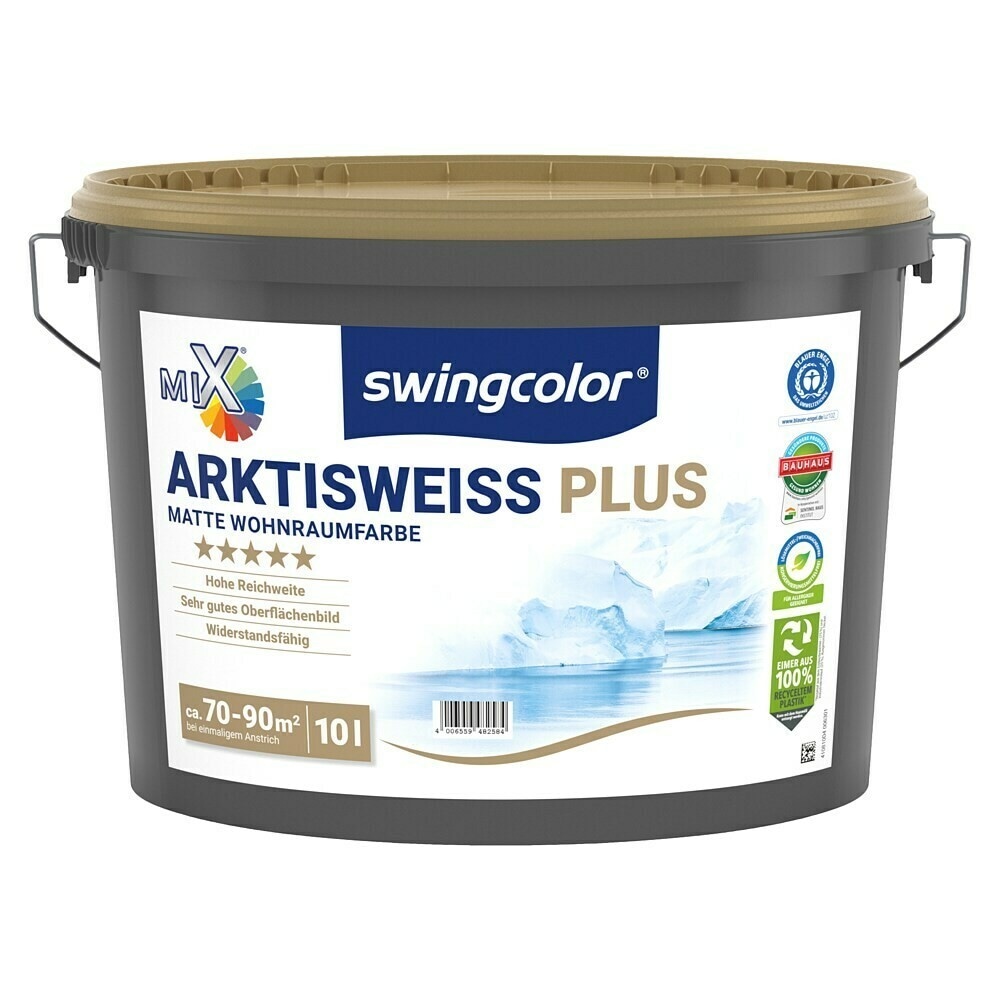 Mix arktički bijela boja 'Arktisweiss Plus Basis 2 ili 4' 10 l swingcolor - Akcija u trgovini Bauhaus