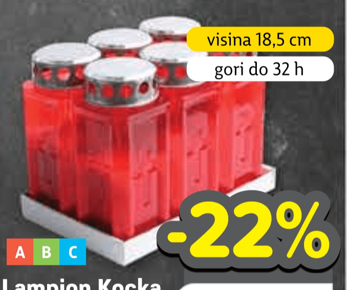 Lampion Kocka 6 komada - Akcija u trgovini Plodine