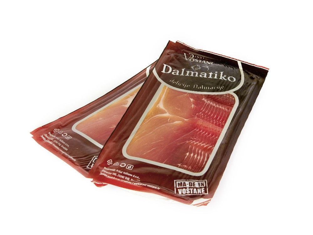 PRŠUT VOŠTANE Dalmatiko rezani pršut 80 g Akcija u trgovini Ribola