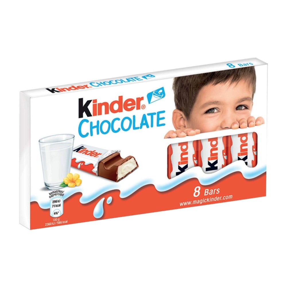 Kinder Čokolada 8 komada, 100 grama Akcija u trgovini Action