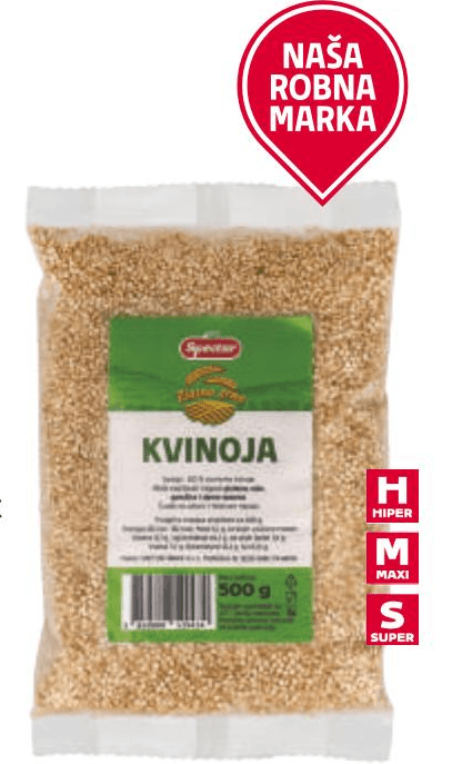 Zlatno zrno kvinoja 500 g Akcija u trgovini Tommy