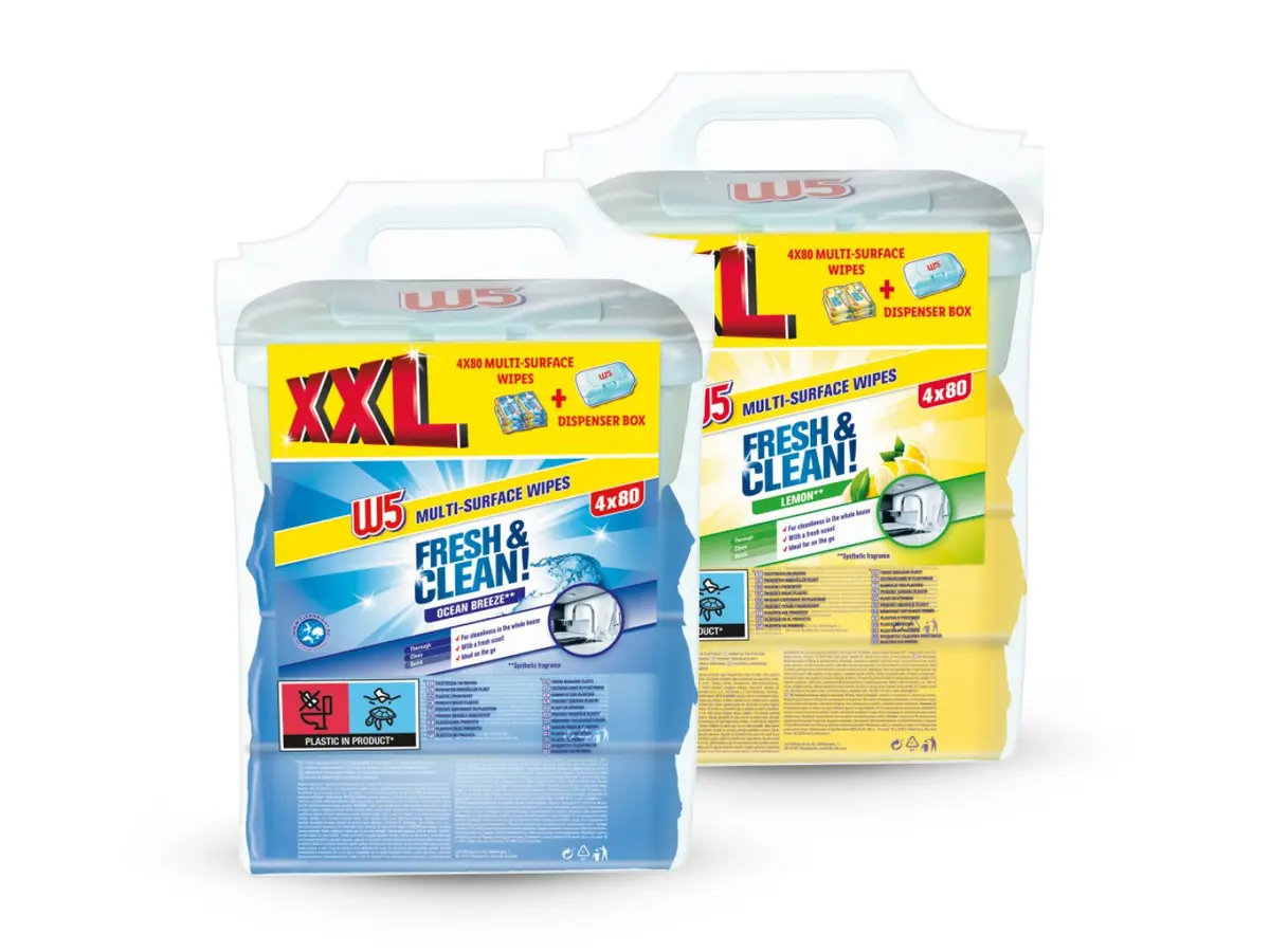 W5 Vlažne maramice za čišćenje 80 kom Akcija u trgovini Lidl