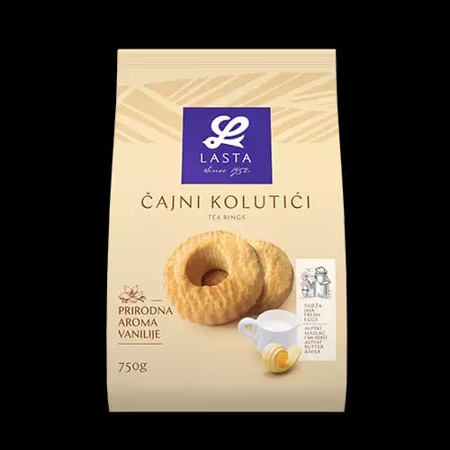 Lasta čajni kolutići 750 g Akcija u trgovini Stanić Diskont