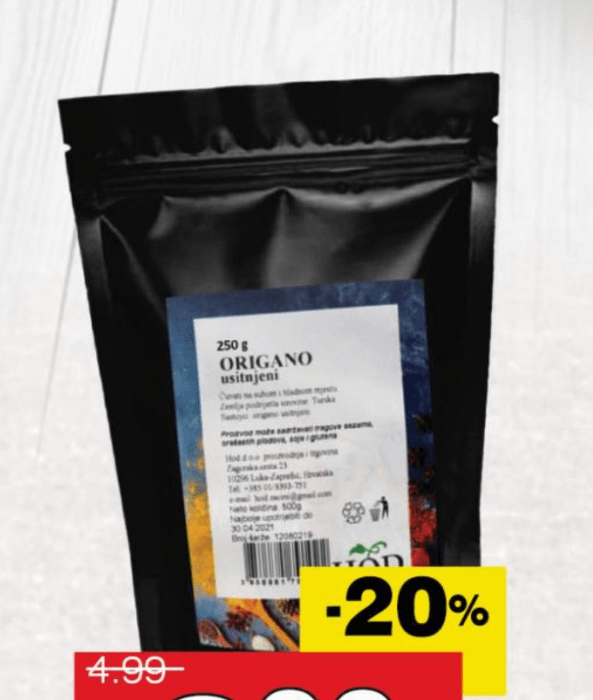 Origano 250 g - Akcija u trgovini Stanić Diskont