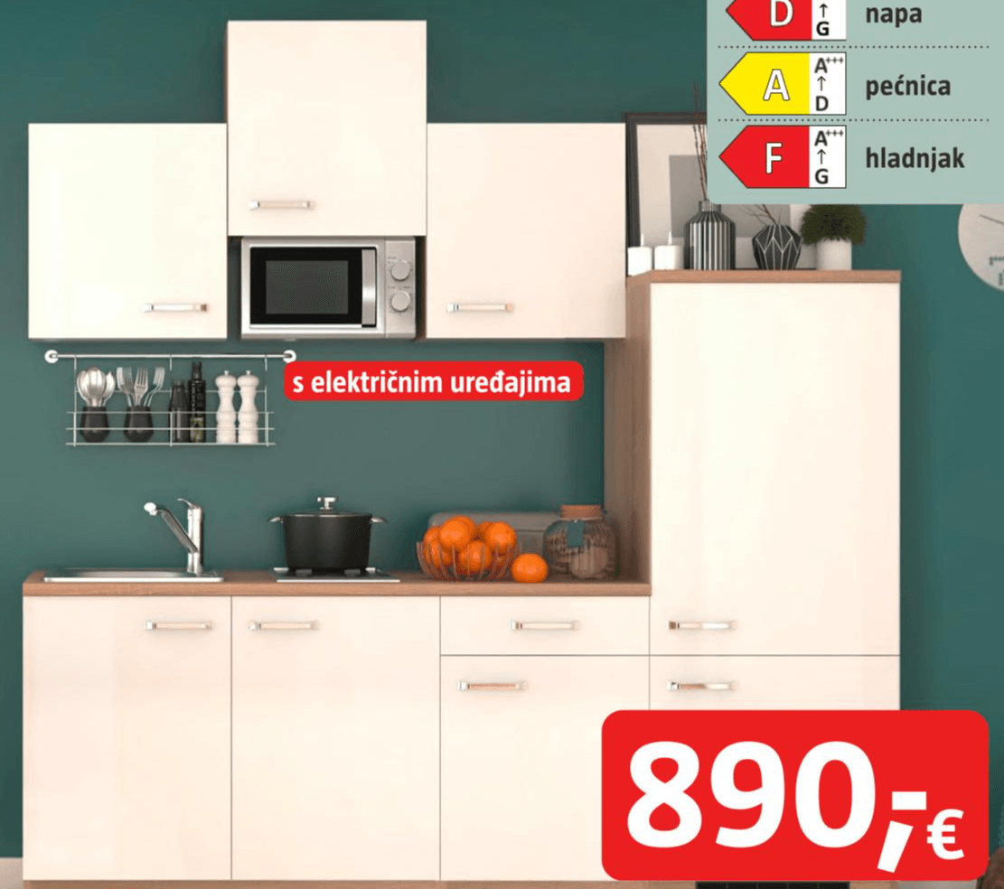 Kuhinja 'Valero' š 210 cm Akcija u trgovini Bauhaus