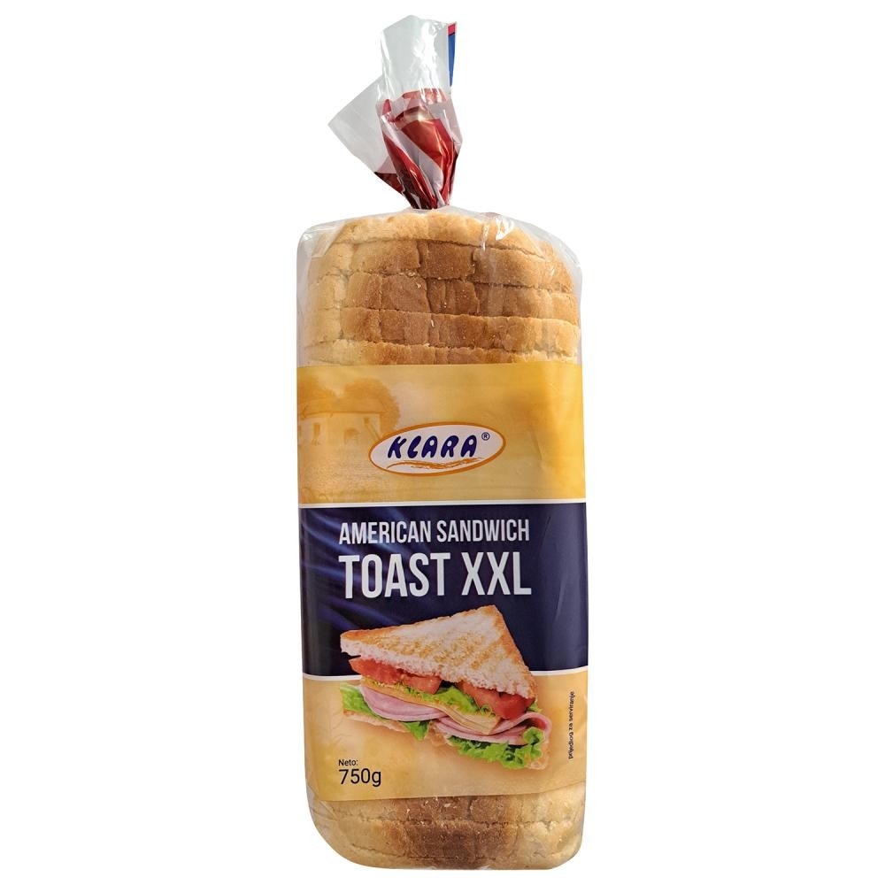 Klara American Sandwich toast kruh XXL 750 g Akcija u trgovini Trgovina Krk