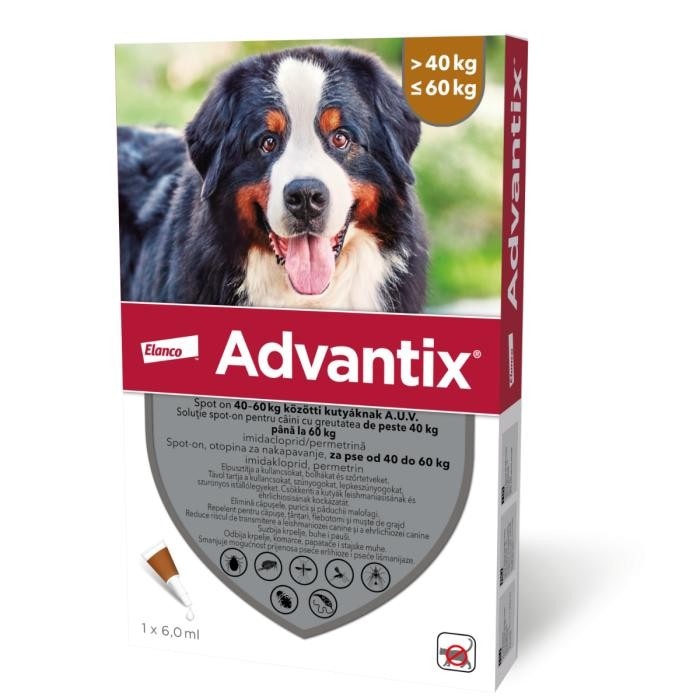 Advantix ampula za odbijanje i ubijanje buha, krpelja, papatača, komaraca i odbijanje stajske muhe kod pasa 1 x 1,0 ml Akcija u trgovini Zoo City